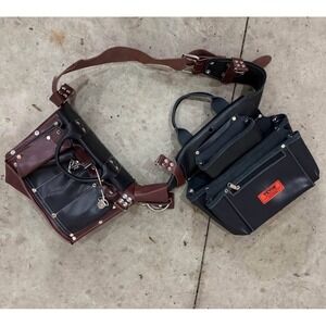 Vevor Leather Tool Belt  Pockets Adjustable Size 32-50